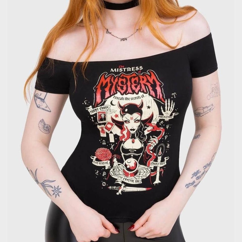 Killstar‎ Mistress mistery bardot tshirt top size S